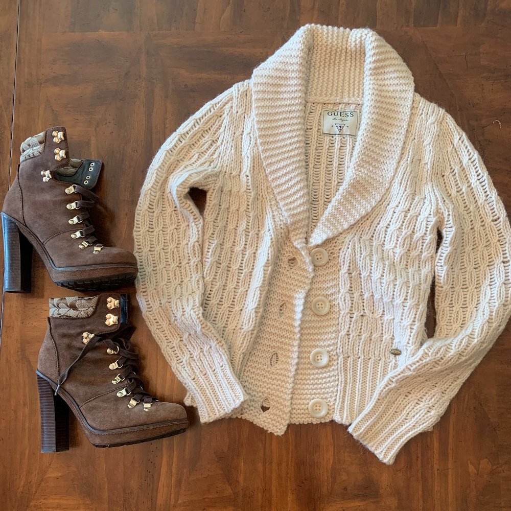 Guess Cream Knit Sweater